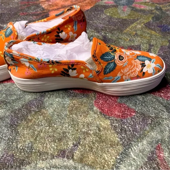 💛 Orange Floral Rifle Paper Co. Keds - Picture 5 of 11